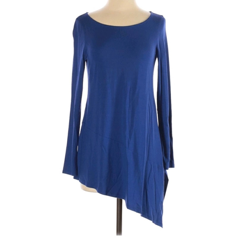 Eileen Fisher royal blue A line long sleeve top XS